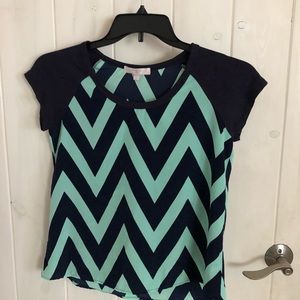 Teal chevron top